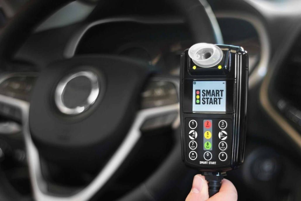 Smart Start interlock handset by the steering wheel
